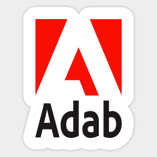 Parody Logo Adobe - Adab Sticker